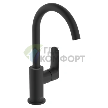 Смеситель для раковины Hansgrohe Rebris S 210, поворотный, матовый черный (72536670) - фото 1