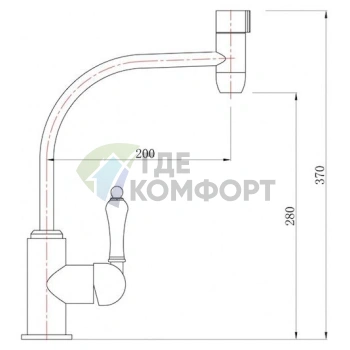 Кухонный смеситель Zorg Clean Water ZR 324 YF-50 BR - фото 2