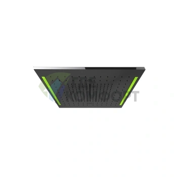 Верхний душ GESSI COLOUR Black XL: 3 режима, хромотерапия, встраиваемая потолочная панель (57977#299) - фото 1