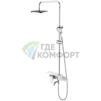 Угловая душевая стойка Lemark Tropic LM7003C с гидромассажем