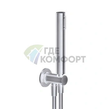 GESSI INCISO: Душевой комплект с выводом, держателем и лейкой в цвете Finox Brushed Nickel (58123#149) - фото 1