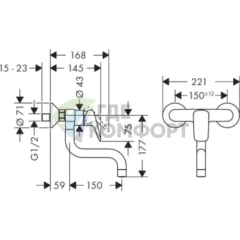 Смеситель для кухни Hansgrohe Logis 71836000 - фото 2
