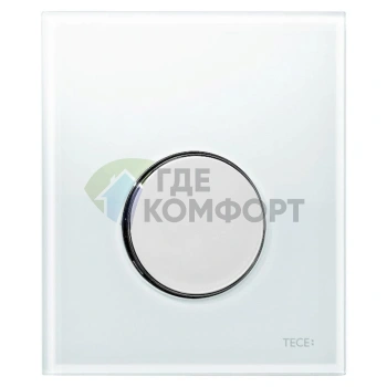 Кнопка для унитаза TECE Loop Urinal 9242660: белое стекло с хромом - фото 1