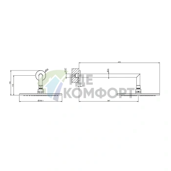 Верхний душ GESSI Ingranaggio с кронштейном 250 мм, цвет Brushed Brass PVD (63348#727) - фото 2