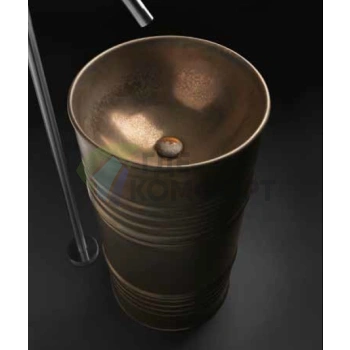 Раковина Kerasan Artwork BARREL свободностоящая 45x90 см цвет ржавчина (474383) - фото 3