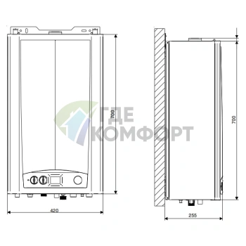 Газовый настенный двухконтурный котел Roda VorTech One CS12 - фото 2