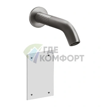 Электронный настенный смеситель GESSI 316 INTRECCIO для раковины, цвет Steel Brushed (54115#239) - фото 1