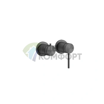 Встраиваемый смеситель GESSI 316 для двух источников в цвете Black Metal Brushed PVD (54077#707) - фото 1