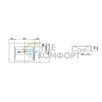 Подвесная раковина BETTEAqua 80x49,5 см белая без отверстия под смеситель (A054-000) - фото 2