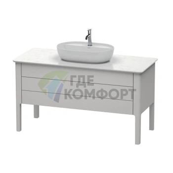 Напольная тумба Duravit Luv с двумя выдвижными ящиками, цвет скандинавский белый шелковисто-матовый (LU956603939) - фото 1