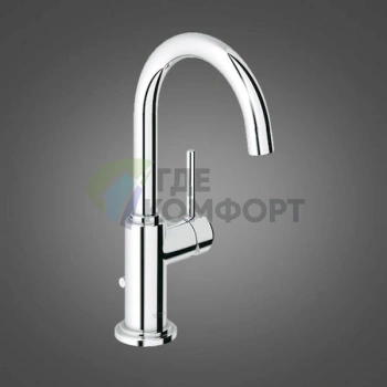 Смеситель для раковины Grohe Atrio 32042001: Однорычажный, хромированный - фото 3