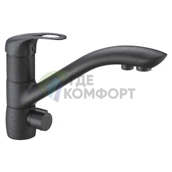 Смеситель для кухни Zorg Clean Water ZR 404 KF черный металл - фото 1