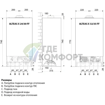 Газовый настенный двухконтурный котел Ariston Alteas X 24 FF NG - фото 4