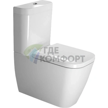 Унитаз-компакт Duravit Happy D.2: Стильный дизайн и комфорт для вашей ванной (2134090000) - фото 1