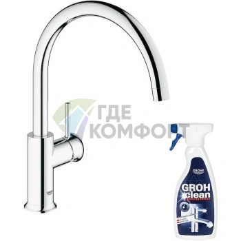Смеситель Grohe BauClassic для кухни с очистителем GrohClean в подарок - фото 1