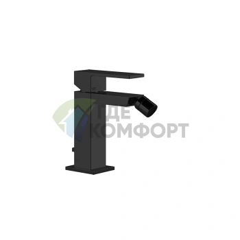 Смеситель для биде Gessi Rettangolo, черный, с донным клапаном, на 1 отверстие (20007#299) - фото 1