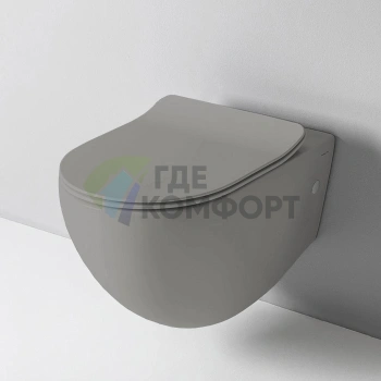 Унитаз подвесной Artceram FILE 2.0 безободковый, 36x52 см, цвет grigio oliva (FLV004 15 00) - фото 1
