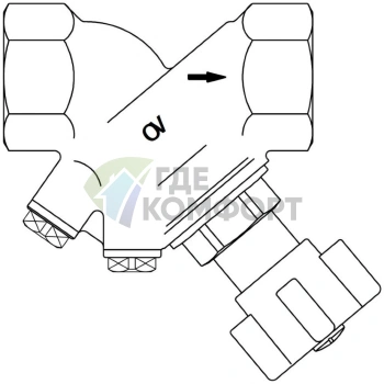Вентиль запорный Ду 20, 3/4 ВР с заглушками Hydrocontrol ATR Oventrop - фото 2