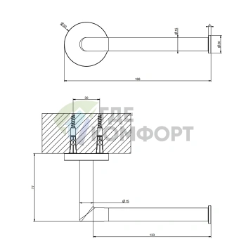 Настенный держатель для туалетной бумаги Gessi Tondo Finox Brushed Nickel (63655#149) - фото 2
