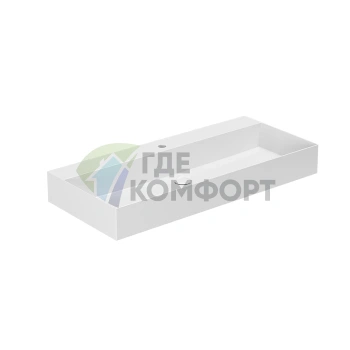 Подвесная раковина AZZURRA ELEGANCE 102x45 см белого цвета с отверстием под смеситель - фото 1