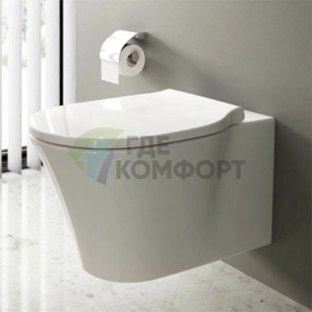 Подвесной унитаз Ideal Standard Connect Air AquaBlade с технологией экономии воды - фото 3