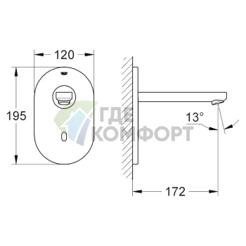 Смеситель для раковины Grohe Euroeco Cosmopolitan E 36273000 (хром) - фото 4