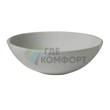 Накладная раковина Kerasan Ciotola С3 46x15 см, без отверстия под смеситель, матовый серый (430359 Grigio matt *0) - фото 1