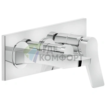 GESSI Rilievo Встраиваемый смеситель для ванной на 2 источника, хром (59138#031) - фото 1