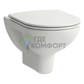 Подвесной унитаз LAUFEN PRO 530 мм безободковый (8.2096.0.000.000.1) - фото 1