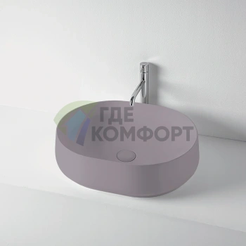 Накладная раковина KERASAN F10 56x44 см без отверстия, цвет Ferro Matt (460589) - фото 1