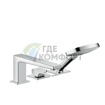 Смеситель для ванны Hansgrohe Metropol с ручным душем 3jet, хром (74550000) - фото 1