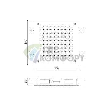 Потолочная душевая лейка Almar VELVET 380x380 мм, нержавеющая сталь, элегантный дизайн (E044279.MS) - фото 2
