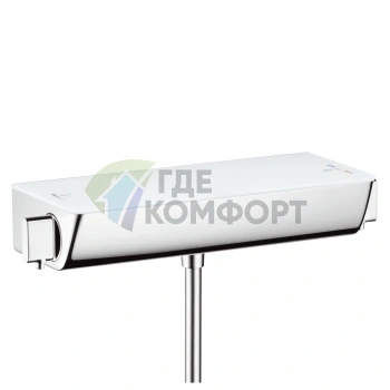 Термостат для душа Hansgrohe Ecostat Select: настенный, на 1 источник, белый/хром (13161400) - фото 1