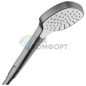 Ручной душ HG Croma Select E с насадкой Rain, EcoSmart 9 л/мин, шлифованный черный хром (26815340) - фото 1