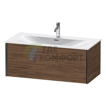 Тумба подвесная Duravit XViu 610x800x480 мм для раковины, цвет walnut dark/черный матовый (XV40350B221) - фото 1