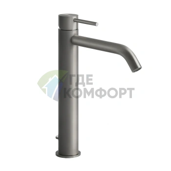 Смеситель для раковины GESSI 316 Steel Brushed с донным клапаном (54003#239) - фото 1