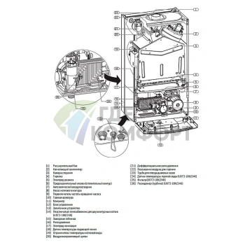 Газовый настенный двухкуонтурный котел Buderus Logamax U072-18K 18 кВт - фото 4