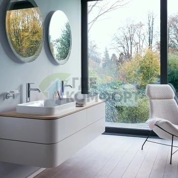 Подвесная тумба Duravit Happy D.2 Plus: 4 вместительных ящика в цвете Nordic White Satin Matt (HP4974B3939) - фото 1