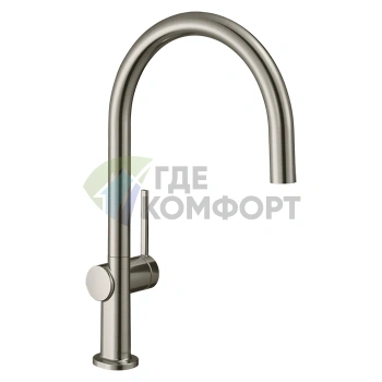 Однорычажный кухонный смеситель Hansgrohe 220 1jet из нержавеющей стали (72804800) - фото 1