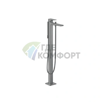 Напольный смеситель для ванны Hansgrohe Metropol с ручным душем, шлифованный черный хром (32532340) - фото 1