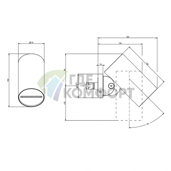 Верхний душ GESSI 316 FLESSA 79 мм с эффектом водопада, цвет Black Metal Brushed PVD (57207#707) - фото 2