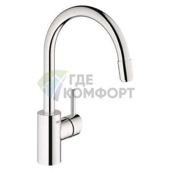 Смеситель для кухни Grohe Concetto: высокий излив из нержавеющей стали - фото 1