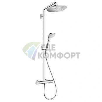 Душевая система HG Croma Select 280 с термостатом и функцией 1jet SHP – идеальный комфорт в хроме (26790000) - фото 1