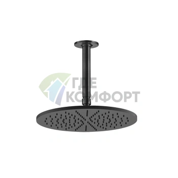 Потолочная душевая головка GESSI INCISO шарнирная, 300 мм, цвет Black XL (58252#299) - фото 1