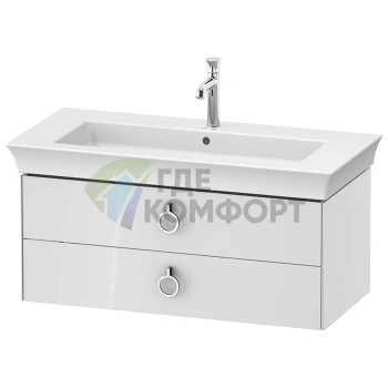 Подвесная тумбочка Duravit White Tulip: 2 ящика, белый высокоглянцевый, 410x984x458 мм (WT435208585) - фото 1