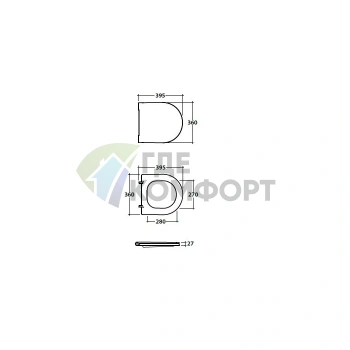 Быстросъемное сиденье для унитаза GLOBO Forty3 с микролифтом, duroplast, цвет черный матовый/хром (FOR22AR/cr) - фото 2