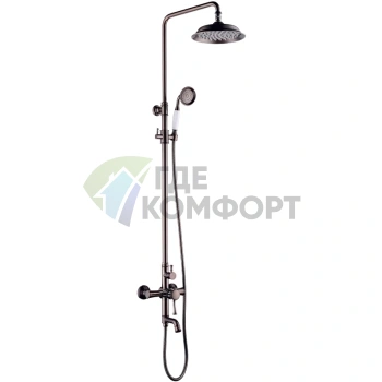 Душевая стойка Lemark Peretto LM6362RB цвет черный кофе - фото 1