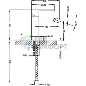 Смеситель для биде Cezares Levico LEVICO-BSM1-01 - фото 2
