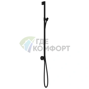 Душевая штанга AX One со шлангом в матовом черном цвете (48792670) - фото 1