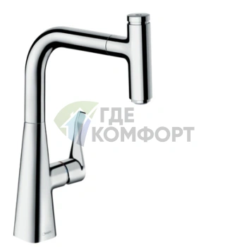 Смеситель для кухни Hansgrohe Metris Select с поворотным изливом, хром (14857000) - фото 1